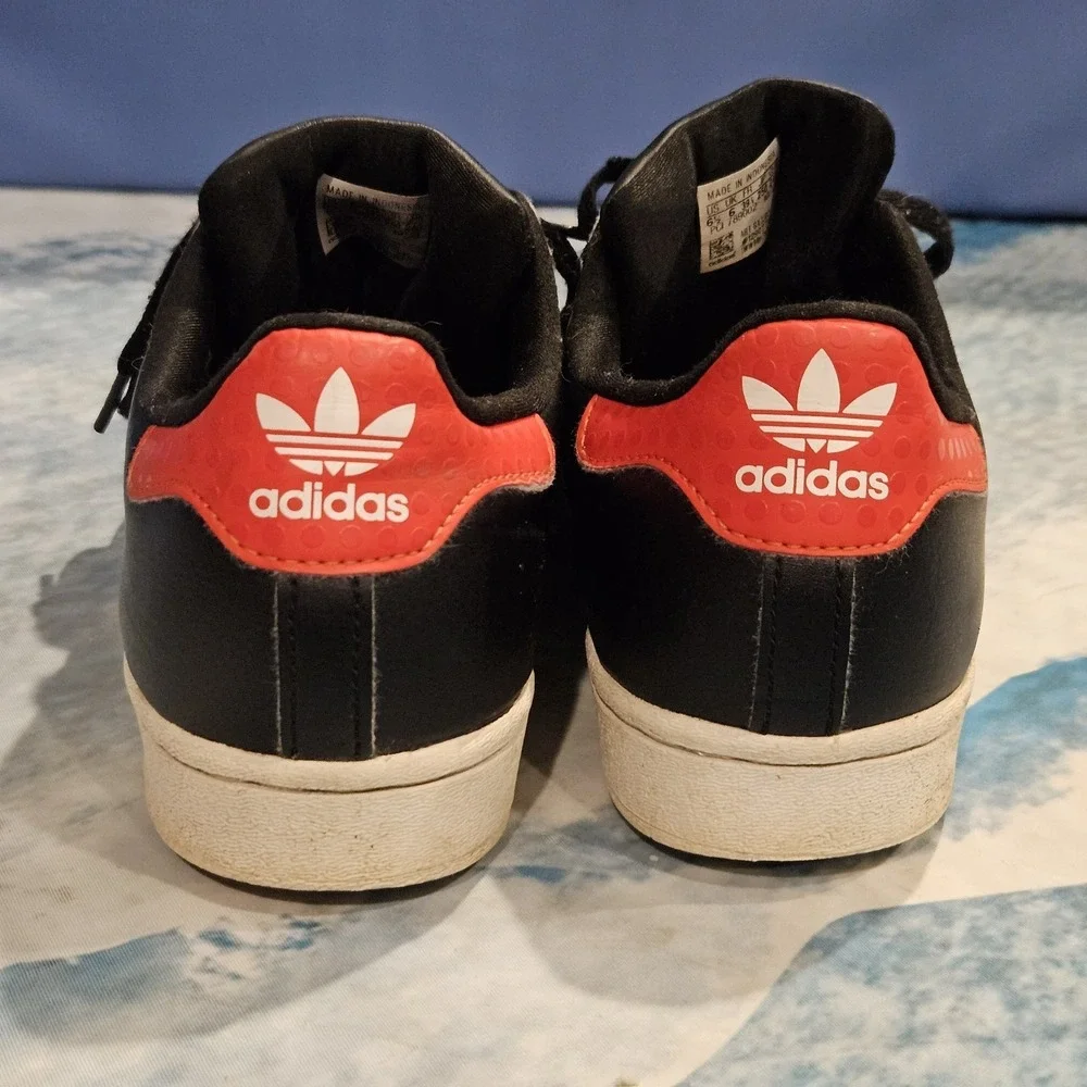 Adidas x LEGO Superstar Kids‎ Size 6.5 Black Red Sneaker Shoes FY8430